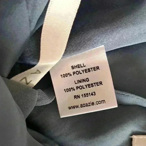 Azazie Emerald A-Line Ruffled Chiffon Floor-Length Dress -Twilight - Size: A12 - Picture 11 of 11